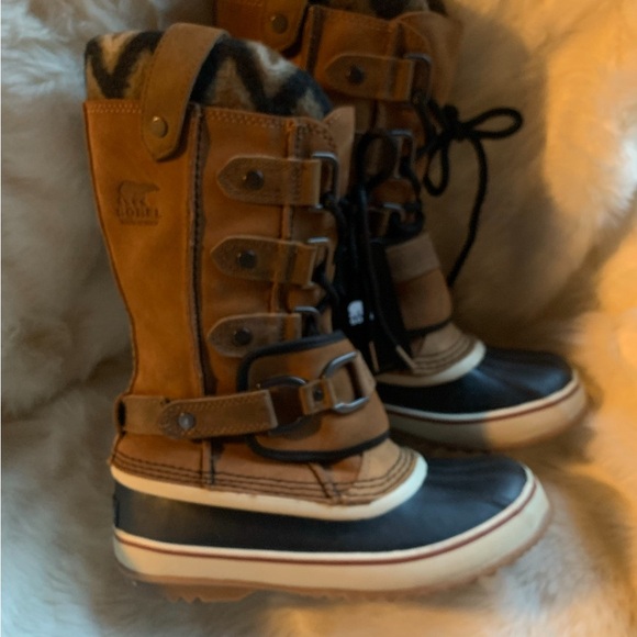 Sorel Womens Joan Of Attic Chevron Knit II Waterproof Boots Womens Size 7 New W - Picture 2 of 10